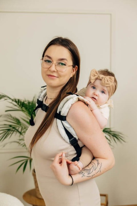 Nosidło Klamrowe Onbuhimo PRO z tkaniny żakardowej (100% bawełna), rozmiar Toddler - PARK JURAJSKI - ICE DESERT