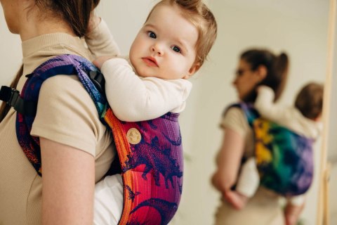 Nosidło Klamrowe Onbuhimo PRO z tkaniny żakardowej (100% bawełna), rozmiar Toddler - PARK JURAJSKI - NOWA ERA