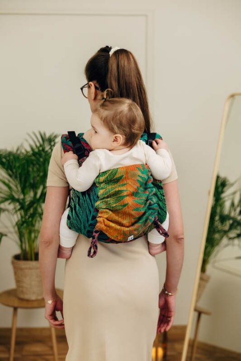 Nosidło Klamrowe Onbuhimo PRO z tkaniny żakardowej (100% bawełna), rozmiar Toddler - RAINFOREST - DIVERSE