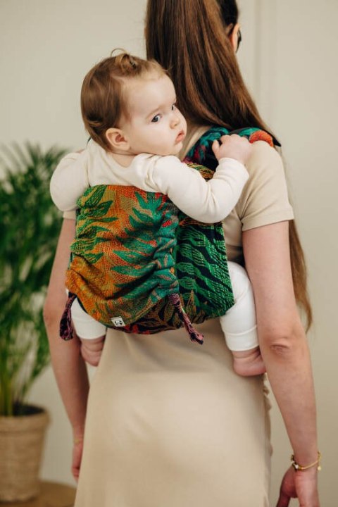 Nosidło Klamrowe Onbuhimo PRO z tkaniny żakardowej (100% bawełna), rozmiar Toddler - RAINFOREST - DIVERSE