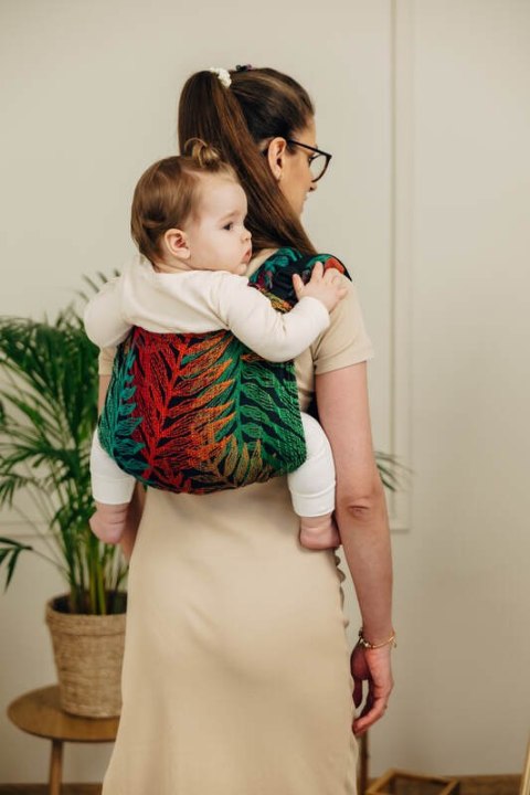 Nosidło Klamrowe Onbuhimo PRO z tkaniny żakardowej (100% bawełna), rozmiar Toddler - RAINFOREST - DIVERSE