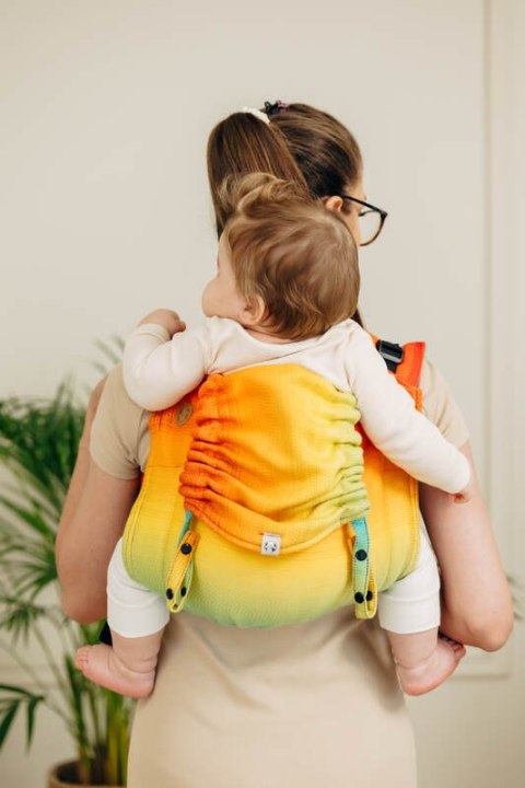 Nosidło Klamrowe Onbuhimo PRO z tkaniny żakardowej (100% bawełna), rozmiar Toddler - TĘCZOWE DZIECKO