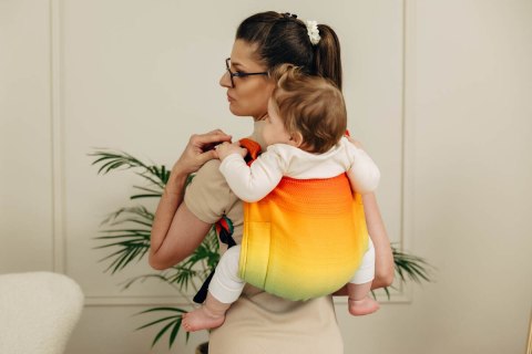 Nosidło Klamrowe Onbuhimo PRO z tkaniny żakardowej (100% bawełna), rozmiar Toddler - TĘCZOWE DZIECKO