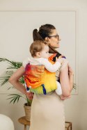 Nosidło Klamrowe Onbuhimo PRO z tkaniny żakardowej (100% bawełna), rozmiar Toddler - TĘCZOWY LOTOS