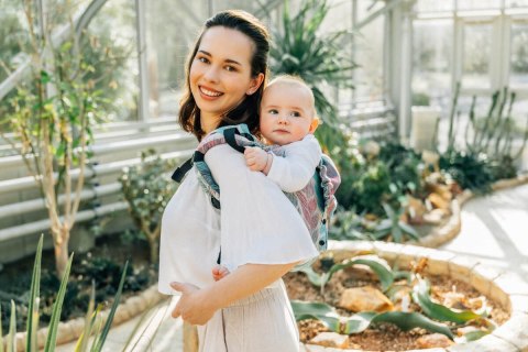 Nosidło Klamrowe Onbuhimo PRO z tkaniny żakardowej (100% bawełna), rozmiar Toddler - ZAPLĄTANI - PLAIT