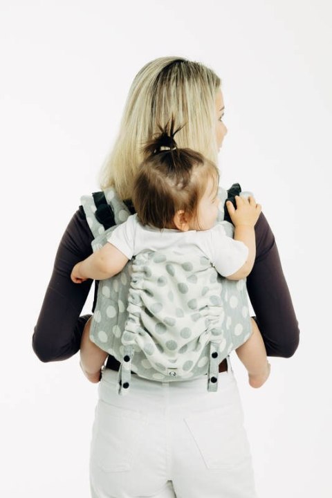 Nosidło Klamrowe Onbuhimo PRO z tkaniny żakardowej (100% bawełna), rozmiar toddler - POLKA DOTS - PLOP