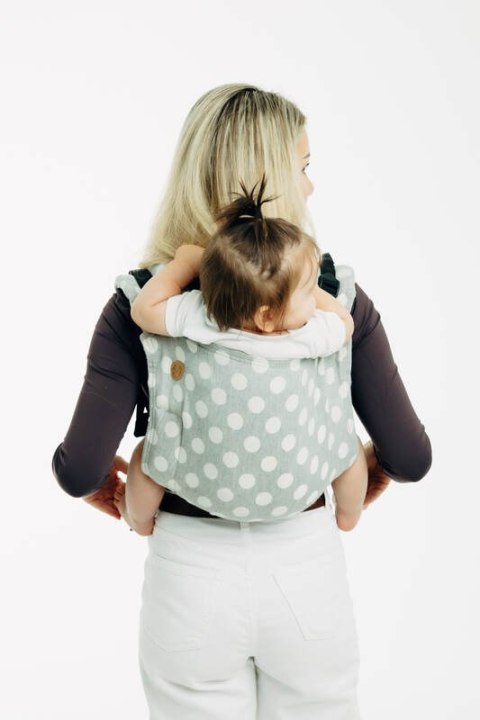 Nosidło Klamrowe Onbuhimo PRO z tkaniny żakardowej (100% bawełna), rozmiar toddler - POLKA DOTS - PLOP