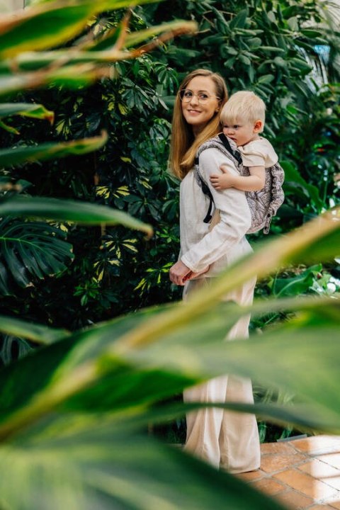 Nosidło Klamrowe Onbuhimo PRO z tkaniny żakardowej (100% wiskoza bambusowa), rozmiar Standard - WOLNY DUCH - GAJUSZ