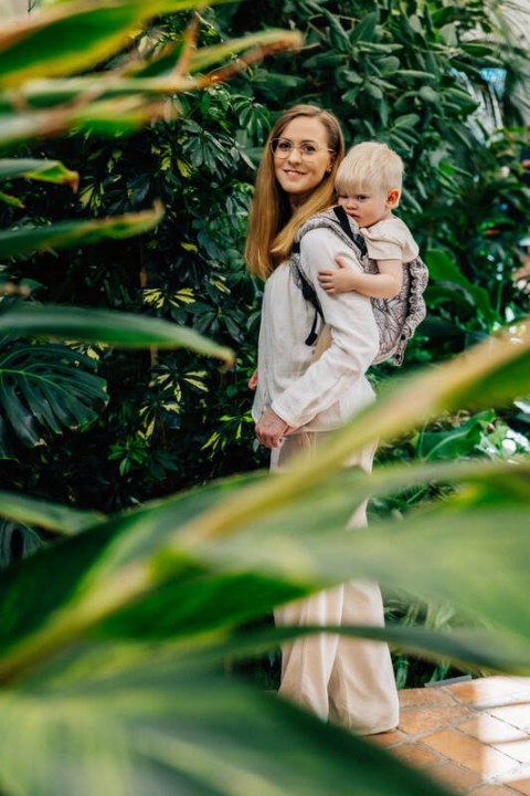 Nosidło Klamrowe Onbuhimo PRO z tkaniny żakardowej (100% wiskoza bambusowa), rozmiar Standard - WOLNY DUCH - GAJUSZ