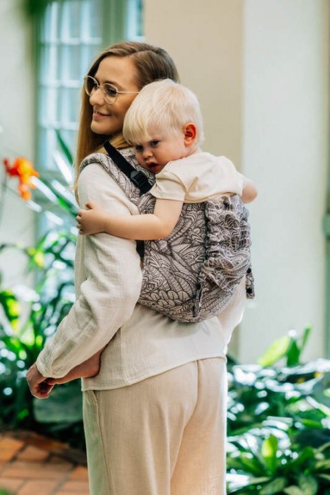 Nosidło Klamrowe Onbuhimo PRO z tkaniny żakardowej (100% wiskoza bambusowa), rozmiar Standard - WOLNY DUCH - GAJUSZ