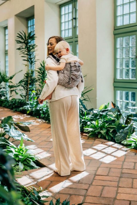 Nosidło Klamrowe Onbuhimo PRO z tkaniny żakardowej (100% wiskoza bambusowa), rozmiar Standard - WOLNY DUCH - GAJUSZ