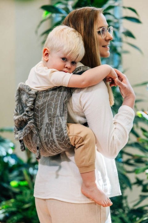 Nosidło Klamrowe Onbuhimo PRO z tkaniny żakardowej (63% Bawełna, 37% Jedwab), rozmiar standard - SZKICE NATURY - EPIC