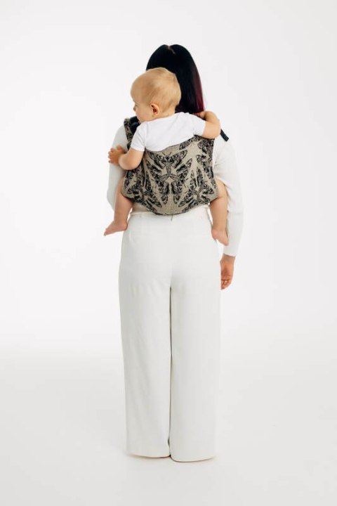 Nosidło Klamrowe Onbuhimo PRO z tkaniny żakardowej (65% Bawełna 35% Jedwab), rozmiar Standard - KRÓLOWA NOCY - PAMINA