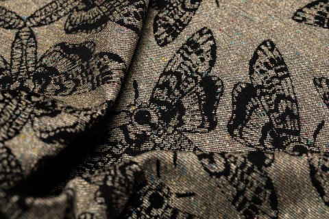 Nosidło Klamrowe Onbuhimo PRO z tkaniny żakardowej (65% Bawełna 35% Jedwab), rozmiar Standard - KRÓLOWA NOCY - PAMINA