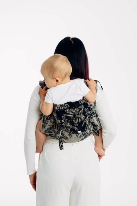 Nosidło Klamrowe Onbuhimo PRO z tkaniny żakardowej (65% Bawełna 35% Jedwab), rozmiar Toddler - KRÓLOWA NOCY - PAMINA