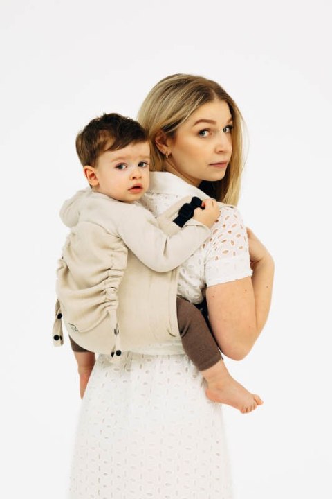 Nosidło Klamrowe Onbuhimo z tkaniny skośno-krzyżowej (58% bawełna, 42% wiskoza bambusowa), rozmiar Standard - TRACK