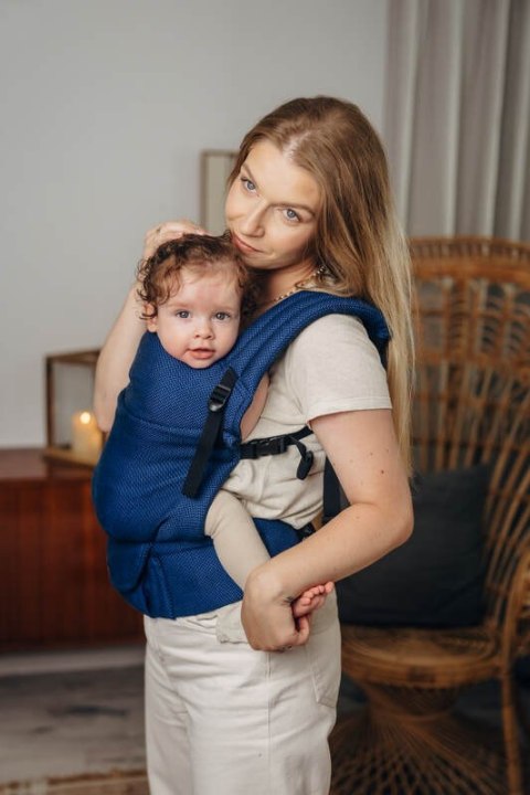 Moje Pierwsze Nosidełko LennyLight, splot jodełkowy, 100% bawełna , rozmiar standard - KOBALT