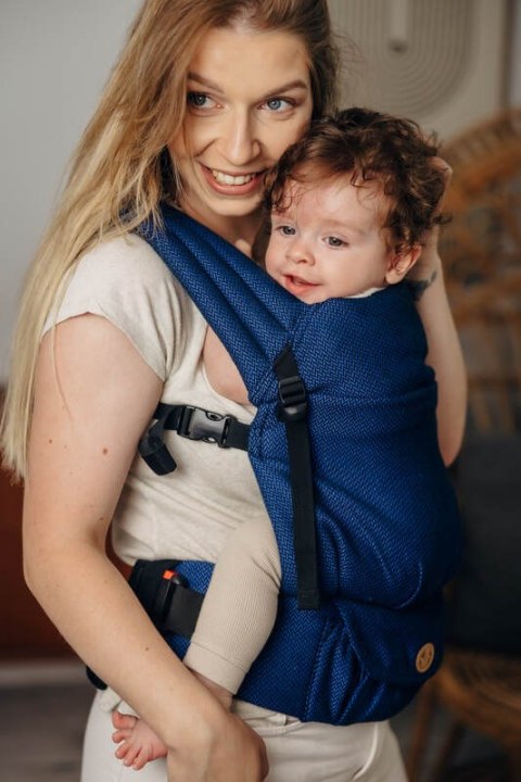 Moje Pierwsze Nosidełko LennyLight, splot jodełkowy, 100% bawełna , rozmiar standard - KOBALT