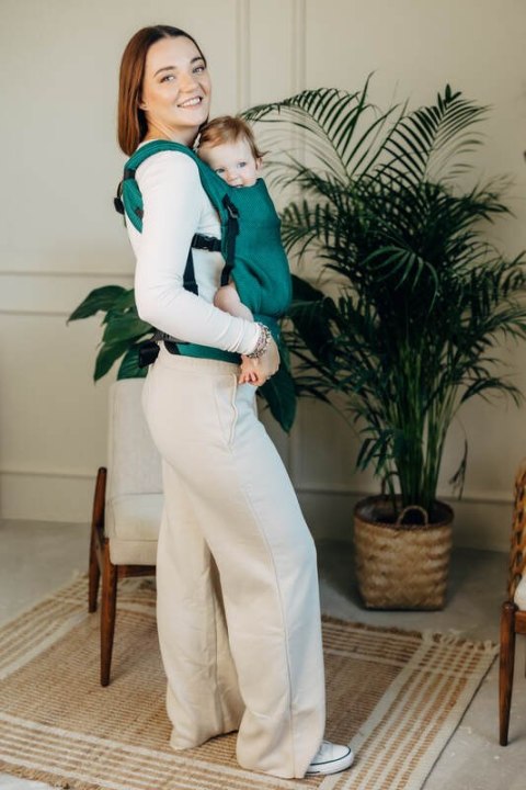 Moje Pierwsze Nosidełko LennyLight, splot jodełkowy, 100% bawełna , rozmiar standard - SZMARAGD