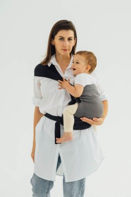 Nosidełko LennyHip (1/2 Nosidełka LennyTwin), splot jodełkowy, 100% bawełna , rozmiar standard - MAŁA JODEŁKA OMBRE SZARY