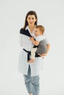 Nosidełko LennyHip (1/2 Nosidełka LennyTwin), splot jodełkowy, 100% bawełna , rozmiar standard - MAŁA JODEŁKA OMBRE SZARY