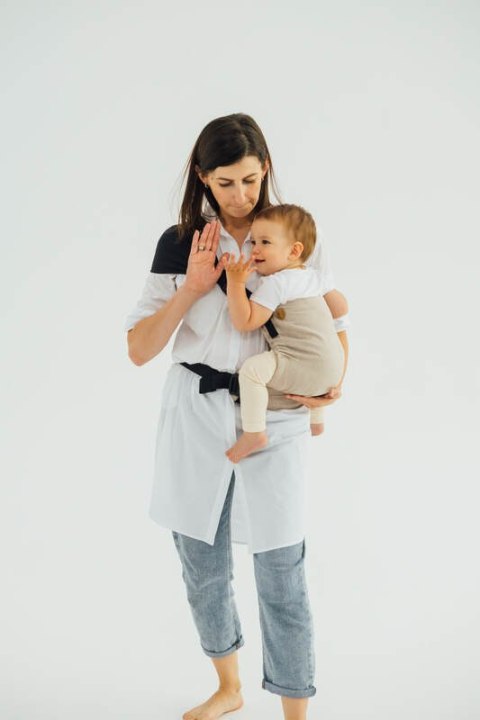 Nosidełko LennyHip (1/2 Nosidełka LennyTwin) z tkaniny skośno-krzyżowej 100% bawełna, rozmiar standard - PEANUT BUTTER