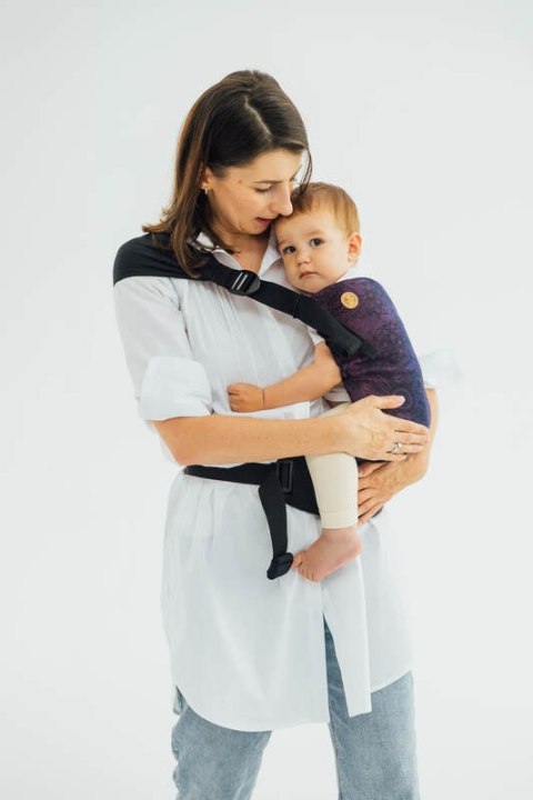 Nosidełko LennyHip (1/2 Nosidełka LennyTwin) z tkaniny żakardowej 100% bawełna, rozmiar standard - DZIKIE WINO - BOUQUET