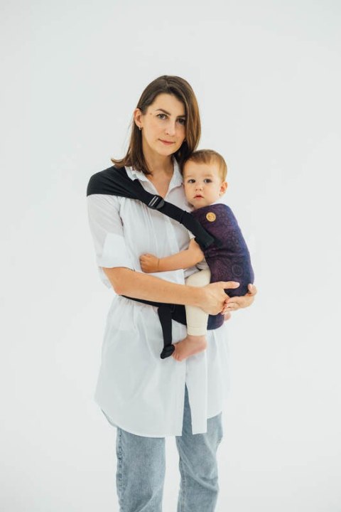 Nosidełko LennyHip (1/2 Nosidełka LennyTwin) z tkaniny żakardowej 100% bawełna, rozmiar standard - DZIKIE WINO - BOUQUET