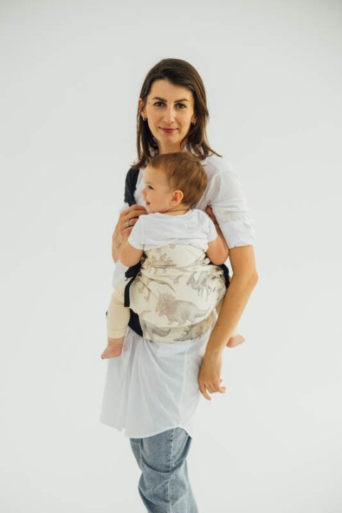 Nosidełko LennyHip (1/2 Nosidełka LennyTwin) z tkaniny żakardowej 100% bawełna, rozmiar standard - PARK JURAJSKI - ICE DESERT