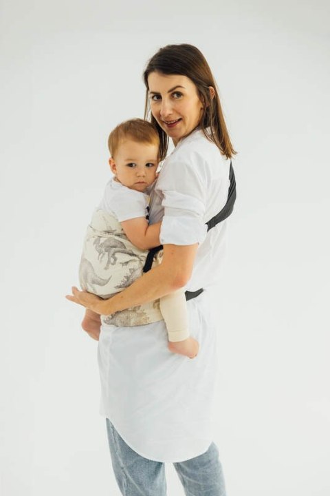 Nosidełko LennyHip (1/2 Nosidełka LennyTwin) z tkaniny żakardowej 100% bawełna, rozmiar standard - PARK JURAJSKI - ICE DESERT