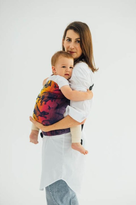 Nosidełko LennyHip (1/2 Nosidełka LennyTwin) z tkaniny żakardowej 100% bawełna, rozmiar standard - PARK JURAJSKI - NOWA ERA