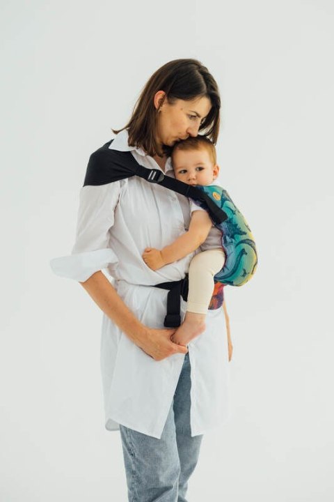 Nosidełko LennyHip (1/2 Nosidełka LennyTwin) z tkaniny żakardowej 100% bawełna, rozmiar standard - PARK JURAJSKI - NOWA ERA