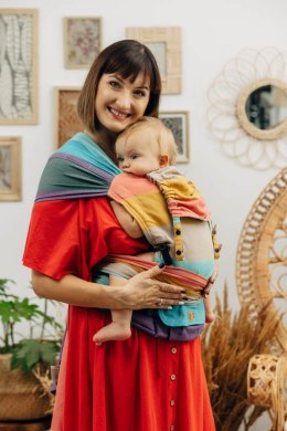 Nosidełko LennyHybrid Half Buckle, splot skośno-krzyżowy, 100% bawełna , rozmiar standard - PASTELS