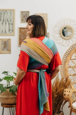 Nosidełko LennyHybrid Half Buckle, splot skośno-krzyżowy, 100% bawełna , rozmiar standard - PASTELS