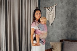 Nosidełko LennyHybrid Half Buckle, splot żakardowy, 100% bawełna , rozmiar standard - DZIKIE WINO - VINEYARD