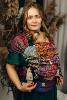 Nosidełko LennyHybrid Half Buckle, splot żakardowy, 100% bawełna , rozmiar standard - PAWI OGON - BOLERO