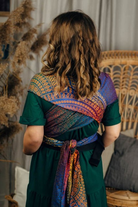 Nosidełko LennyHybrid Half Buckle, splot żakardowy, 100% bawełna , rozmiar standard - PAWI OGON - BOLERO