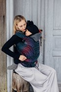 Nosidełko LennyHybrid Half Buckle, splot żakardowy, 60% bawełna, 28% wełna merino, 8% jedwab, 4% kaszmir , rozmiar standard - PA