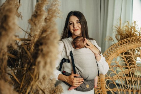 Nosidełko LennyLight, splot jodełkowy, 100% bawełna , rozmiar standard - MAŁA JODEŁKA OMBRE RAGTIME