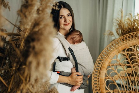 Nosidełko LennyLight, splot jodełkowy, 100% bawełna , rozmiar standard - MAŁA JODEŁKA OMBRE RAGTIME