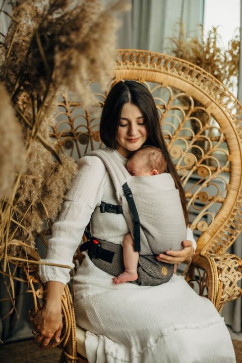 Nosidełko LennyLight, splot jodełkowy, 100% bawełna , rozmiar standard - MAŁA JODEŁKA OMBRE RAGTIME