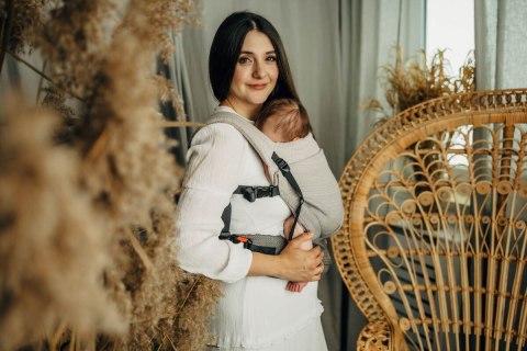 Nosidełko LennyLight, splot jodełkowy, 100% bawełna , rozmiar standard - MAŁA JODEŁKA OMBRE RAGTIME