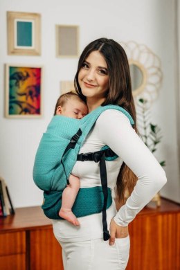 Nosidełko LennyLight, splot jodełkowy, 100% bawełna , rozmiar standard - MAŁA JODEŁKA OMBRE ZIELEŃ