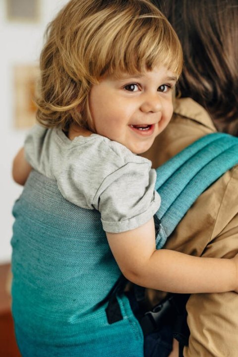 Nosidełko LennyLight z tkaniny skośno-krzyżowej, 100% bawełna , rozmiar standard - AIRGLOW