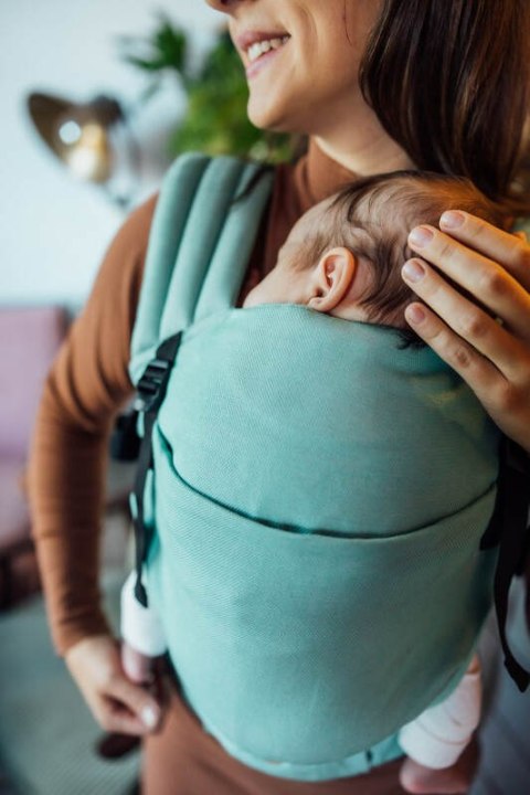 Nosidełko LennyLight z tkaniny skośno-krzyżowej, 100% bawełna , rozmiar standard - MATCHA