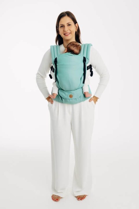 Nosidełko LennyLight z tkaniny skośno-krzyżowej, 100% bawełna , rozmiar standard - MATCHA
