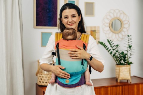 Nosidełko LennyLight z tkaniny skośno-krzyżowej, 100% bawełna , rozmiar standard - PASTELS