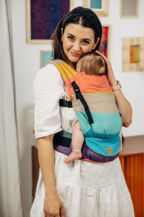 Nosidełko LennyLight z tkaniny skośno-krzyżowej, 100% bawełna , rozmiar standard - PASTELS