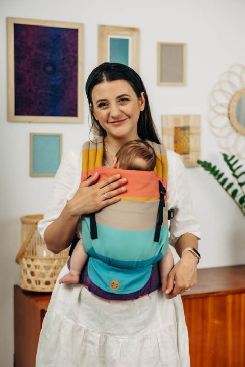 Nosidełko LennyLight z tkaniny skośno-krzyżowej, 100% bawełna , rozmiar standard - PASTELS