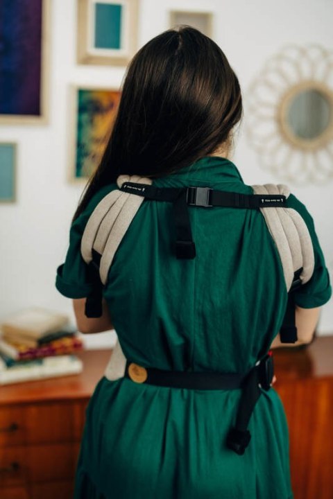 Nosidełko LennyLight z tkaniny skośno-krzyżowej, 100% bawełna , rozmiar standard - PEANUT BUTTER